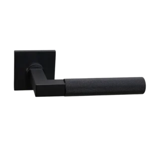 Deurkruk Modul Bauhaus Struktur Carbon PVD op dun vierkant rozet